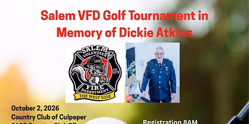 Salem VFD Golf Tournament in Memory of Dickie Atkins