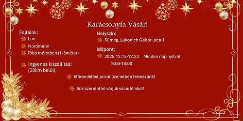 Kar\u00e1csonyi feny\u0151fa \u00e1rus\u00edt\u00e1s!