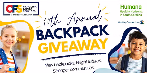 Carolina Family Services' 10th Annual Backpack Giveaway!