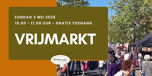 Grote Vrijmarkt in Heythuysen Centrum op 3 mei 2026
