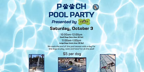 Pooch Pool Party Presented by FLUFF Animal Rescue