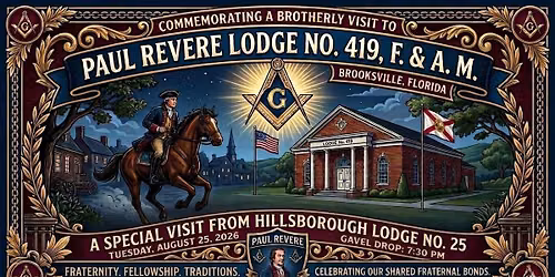 Paul Revere Lodge 419 Visit