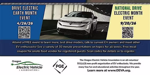 Free EV Test Drives (Oregon Electric Vehicle Association)
