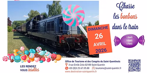 Balades en train dans le Saint-Quentinois (avec chasse aux bonbons)
