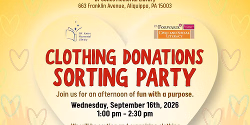 Clothing Donation Sorting Party