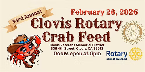 33rd Annual Clovis Rotary Crab Feed
