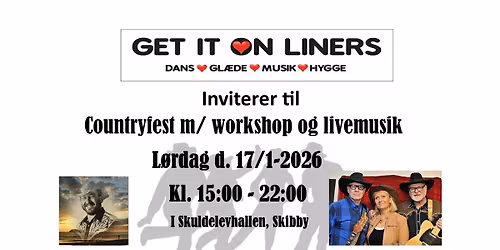 Countryfest med livemusik, Gigi, Rask & Taube og workshops af Bjarne (Den gale cowboy)