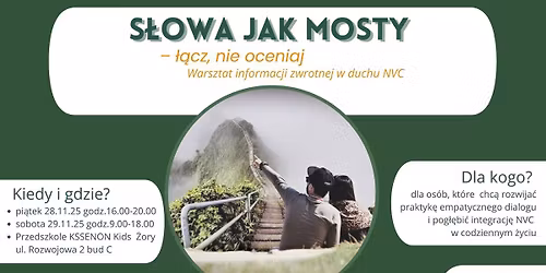 S\u0141OWA JAK MOSTY -\u0142\u0105cz, nie oceniaj. Warsztat informacji zwrotnej w duchu NVC