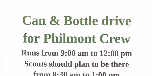 Can & Bottle Drive - Scouts BSA Troop #138