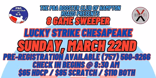 PBA Booster Club 8 Game Sweeper @ Lucky Strike Chesapeake (3\/22)