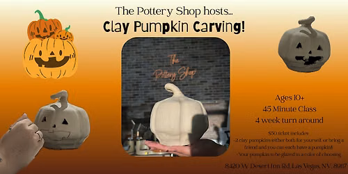 Carve a Clay Pumpkin  at The Pottery Shop (DI & Durango)