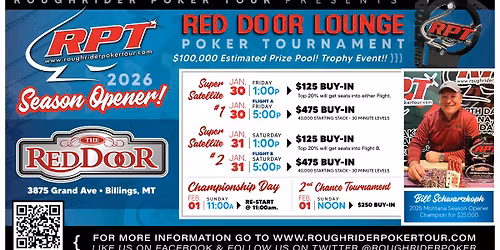 "Montana Season Opener" - $100,000 Estimated Prize Pool - Red Door Lounge, Billings Montana