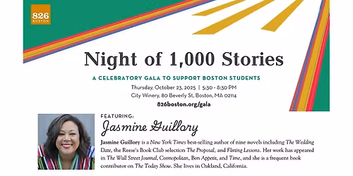 826 Boston's Night of 1,000 Stories with author Jasmine Guillory