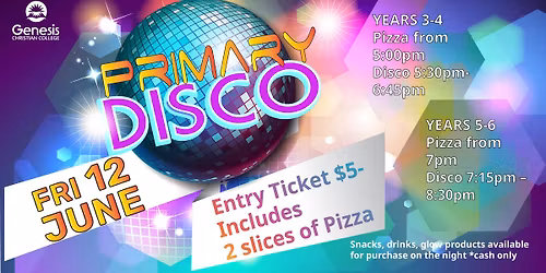 P&F Primary Disco - Years 3-6