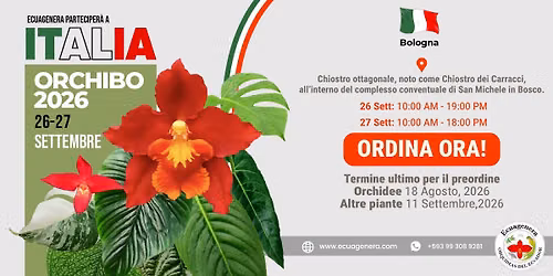 Ecuagenera parteciper\u00e0 a OrchiBo 2026 Edition