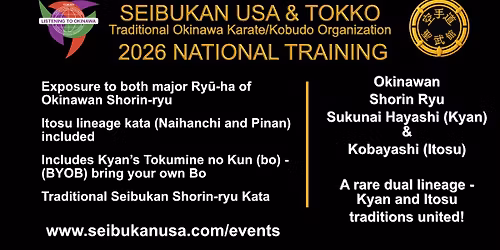 TOKKO & SEIBUKAN NATIONAL TRAINING