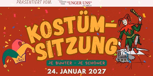 Kost\u00fcmsitzung 2027 - je bunter, je sch\u00f6ner!