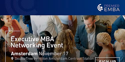 Executive MBA event in Amsterdam with a Networking Cocktail