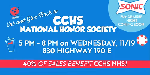 Copperas Cove High School National Honor Society Sonic Fundraiser Night