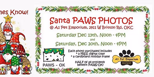 Photos with Santa PAWS at A1 Pet Emporium