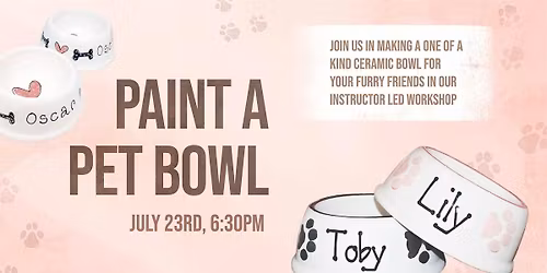 Paint Pet Food Bowl Workshop | Creative Culture Westport