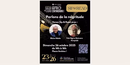 SIP & READ (Ottawa) \u2013 Parlons de la n\u00e9gritude