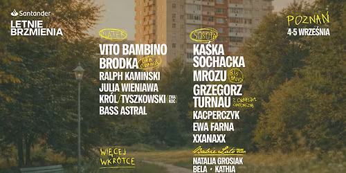 SANTANDER LETNIE BRZMIENIA 2026 \/ Pozna\u0144 \/ 4-5.09 