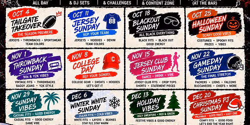 SOS SUNDAYS : NFL WATCH PARTY