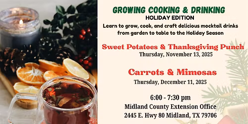Growing, Cooking & Drinking