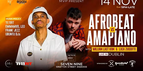 Luca Zuccotti & William Last KRM Live in Dublin. Afrobeat Vs Amapiano
