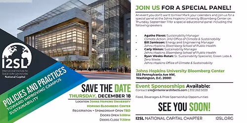 DEC 18 2025 JHU Policies+Practices: Toward Improving Campus Sustainability