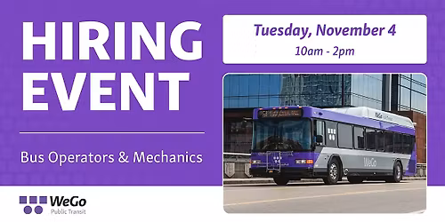 WeGo Public Transit Hiring Event -  Nashville