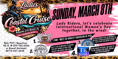 LADIES COASTAL CRUISE for International Women's Day