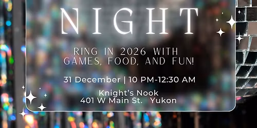 2nd NYE Game Night at Knight\u2019s Nook