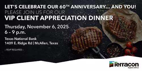 Terracon 60th Anniversary & VIP Client Appreciation Dinner
