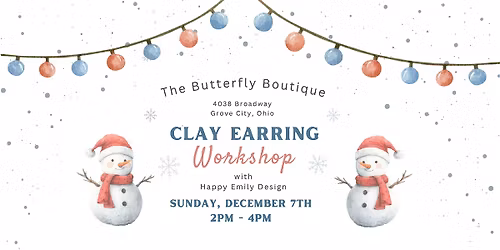 Clay Earring Workshop at The Butterfly Boutique