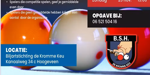 Open koppeltoernooi driebanden klein