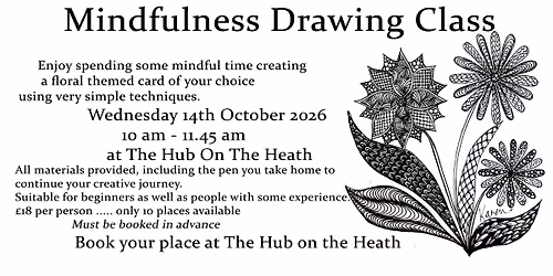 Floral Fantasy Mindfulness Drawing Class