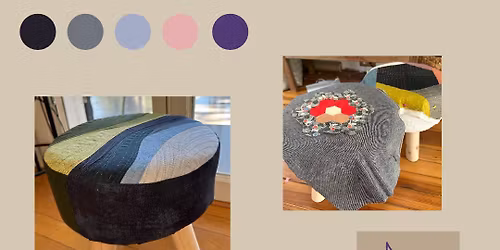 Quilted Improv Footstool