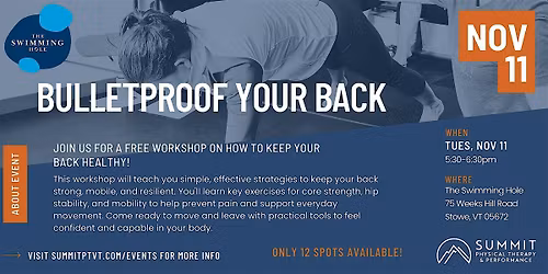 Bulletproof your Back Workshop