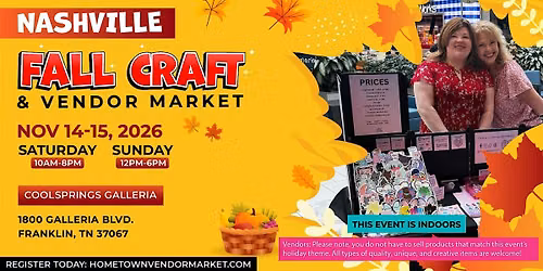 Nashville Fall Craft & Vendor Market