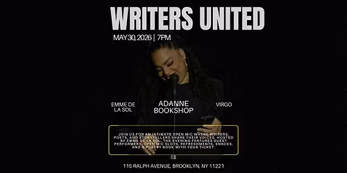 Writers United Open Mic + Storytelling