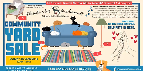Community Yard Sale to benefit Pets in need!