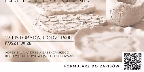 Warsztaty z lepienia w glinie