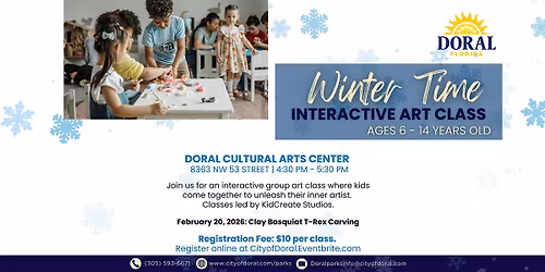 Clay Basquiat T-Rex Carving - Winter Time Interactive Art Class