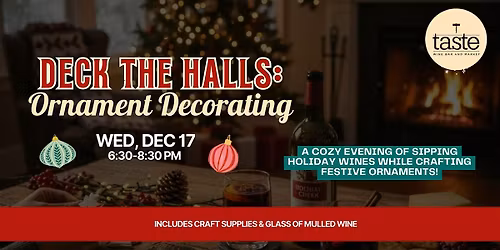 DIY Ornament Decorating at Taste Wine Bar