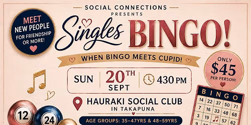 Singles Bingo in HAURAKI\/TAKAPUNA