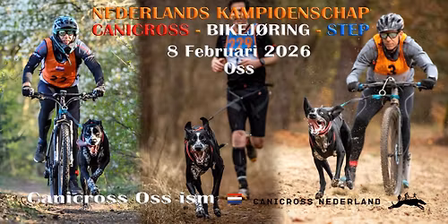 'Happy Dog' Nederlands kampioenschap canicross-bikejoring-steppen 2026