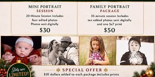 \ud83c\udf84\u2728 Special Christmas Picture Sessions \u2728\ud83c\udf84