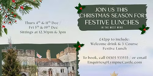Festive Lunches At Lympne Castle
